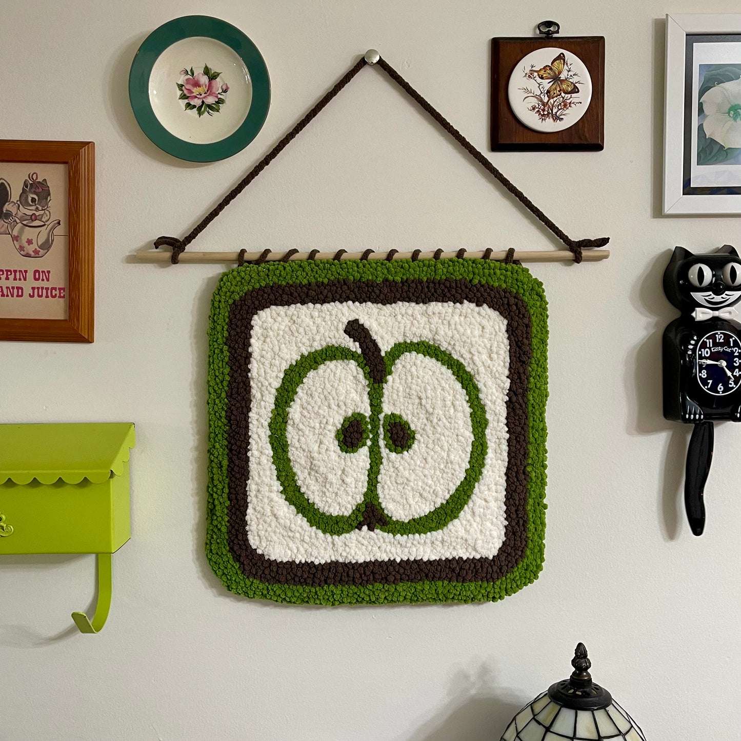 Apple Half Punch Needle Wall Hanging