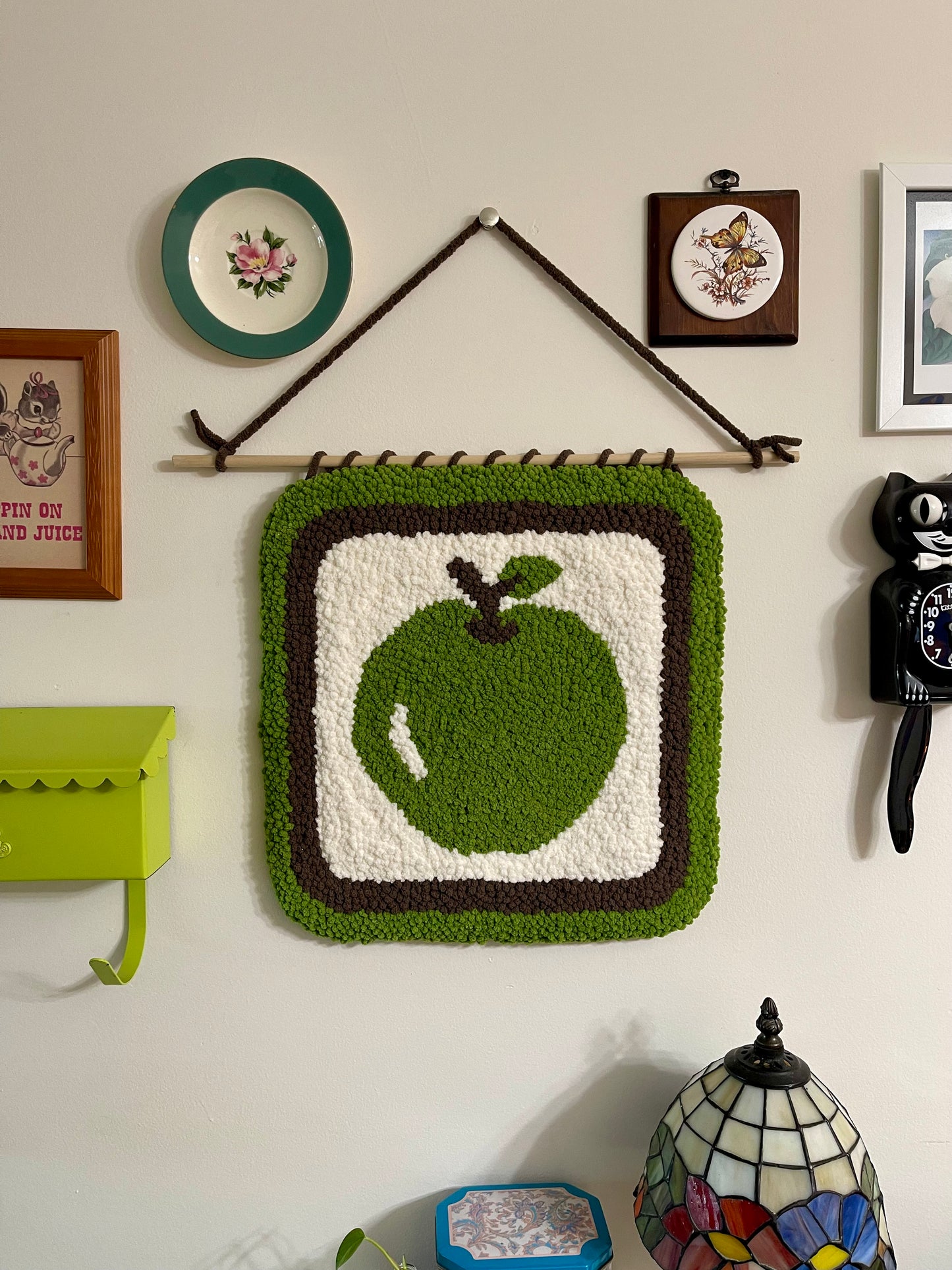 Apple Punch Needle Wall Hanging