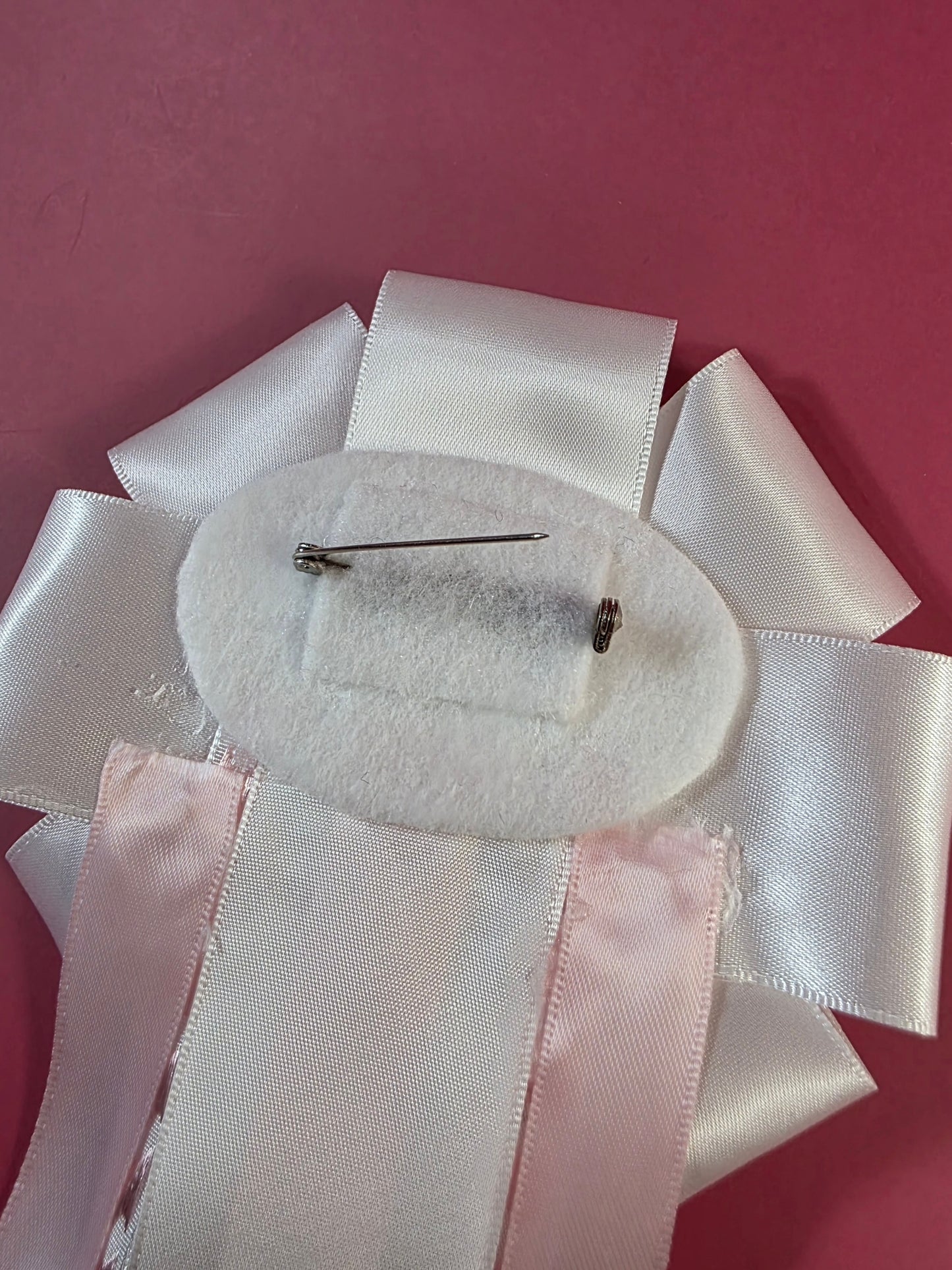 Large Pink Prize Ribbon Rosette