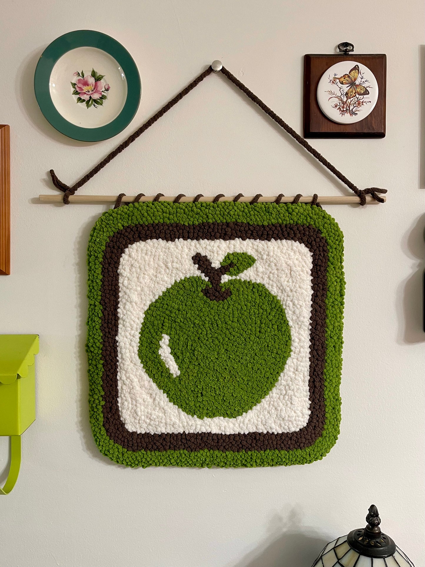 Apple Punch Needle Wall Hanging