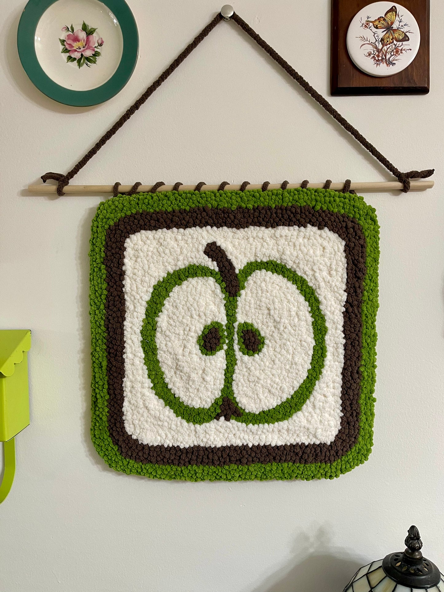Apple Half Punch Needle Wall Hanging