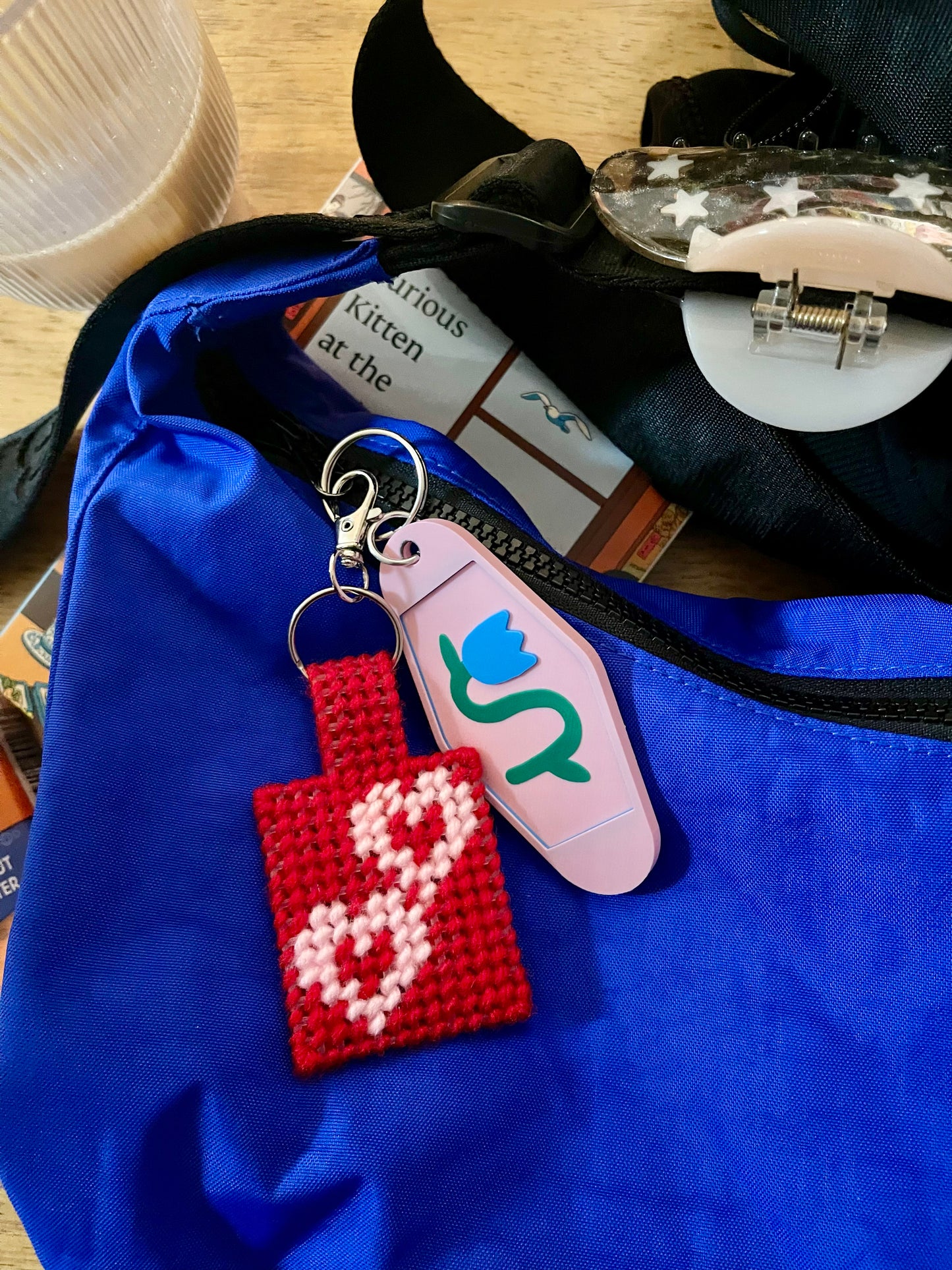 Heart Needlepoint Keychain Preorder