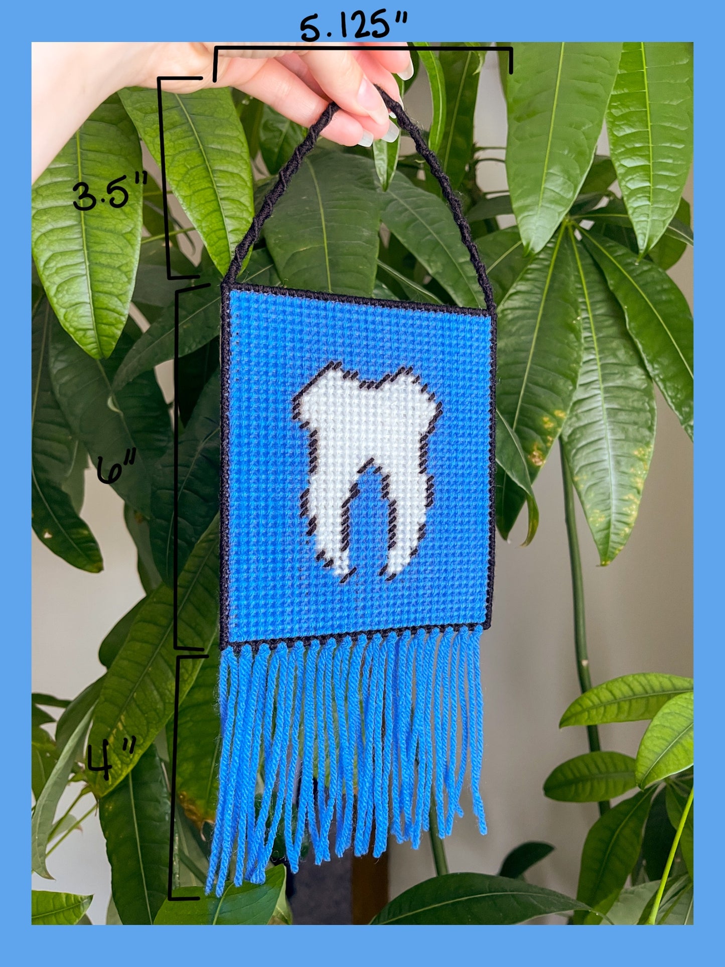 Tooth Needlepoint Wall Hanging