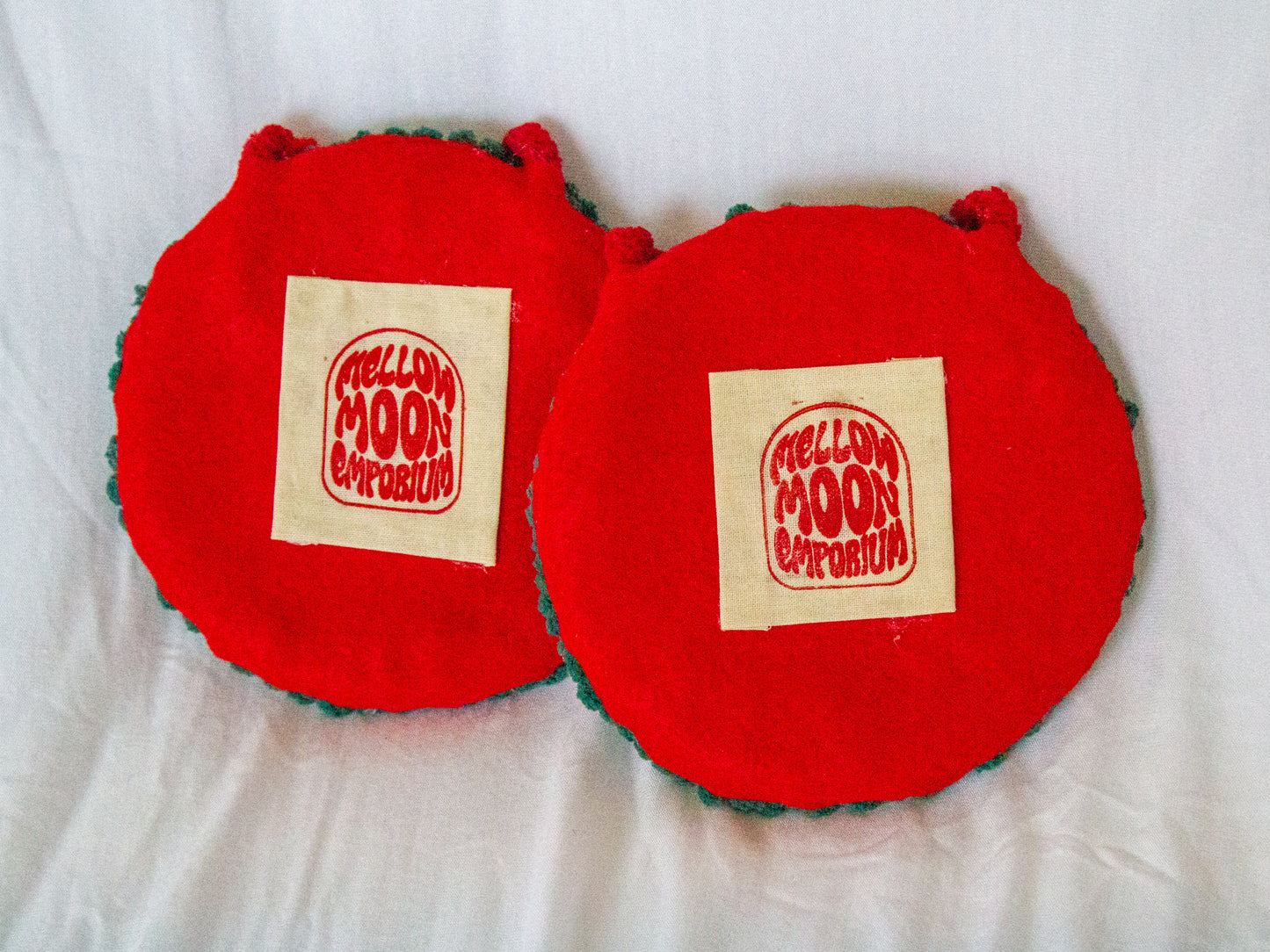 Mushroom Punch Needle Circle Wall Hanging