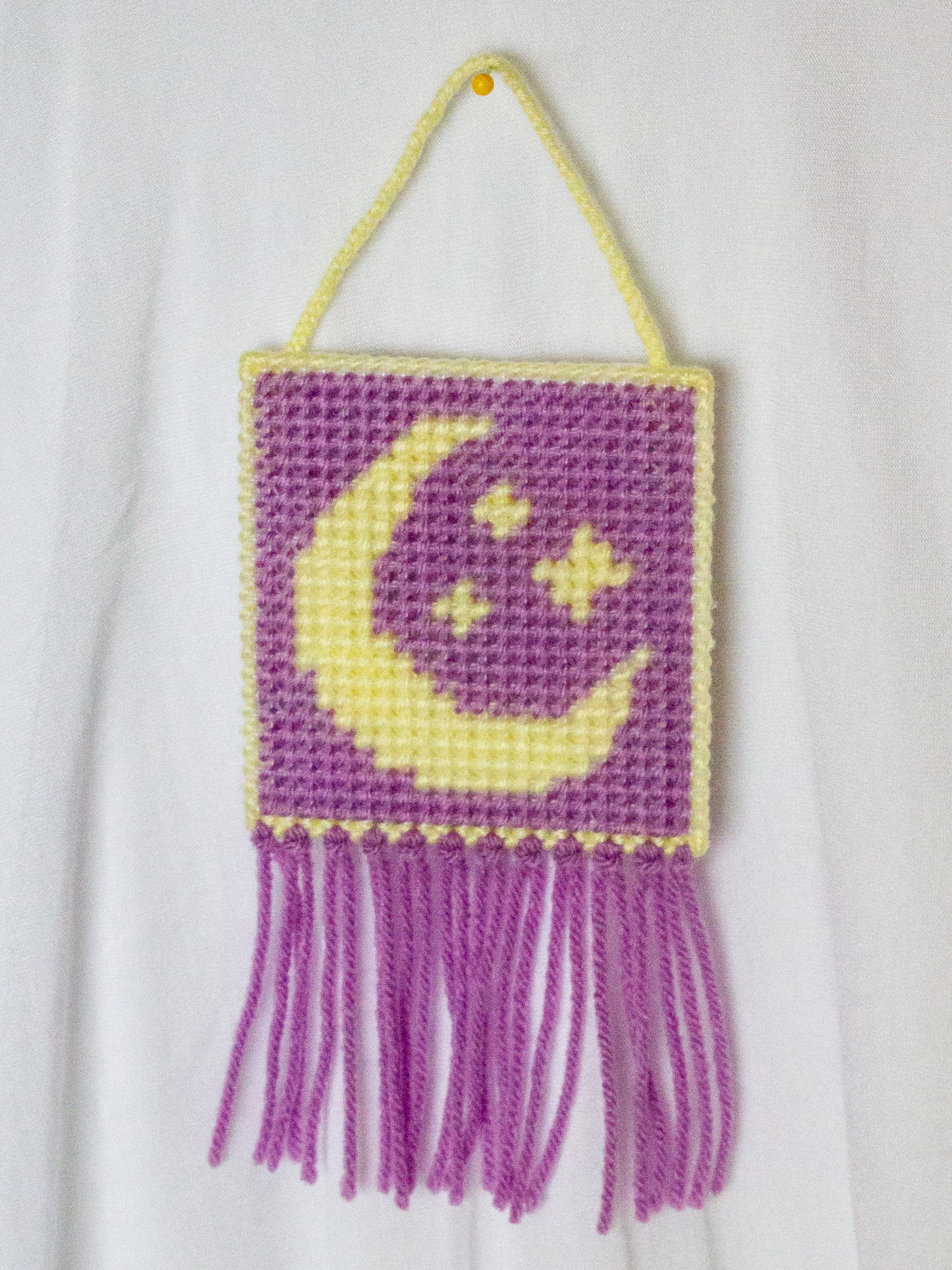 Moon Needlepoint Wall Hanging