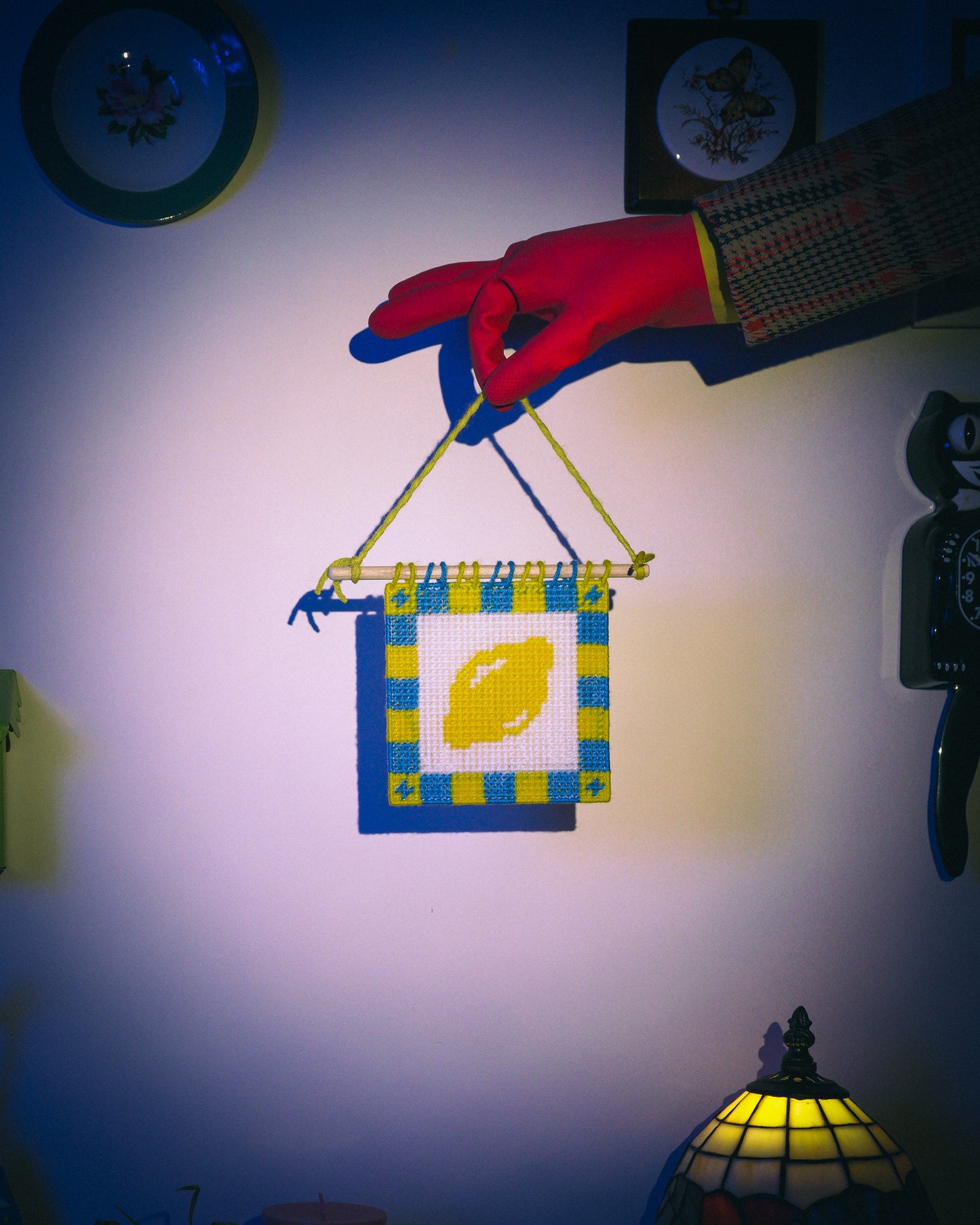 Lemon Needlepoint Wall Hanging