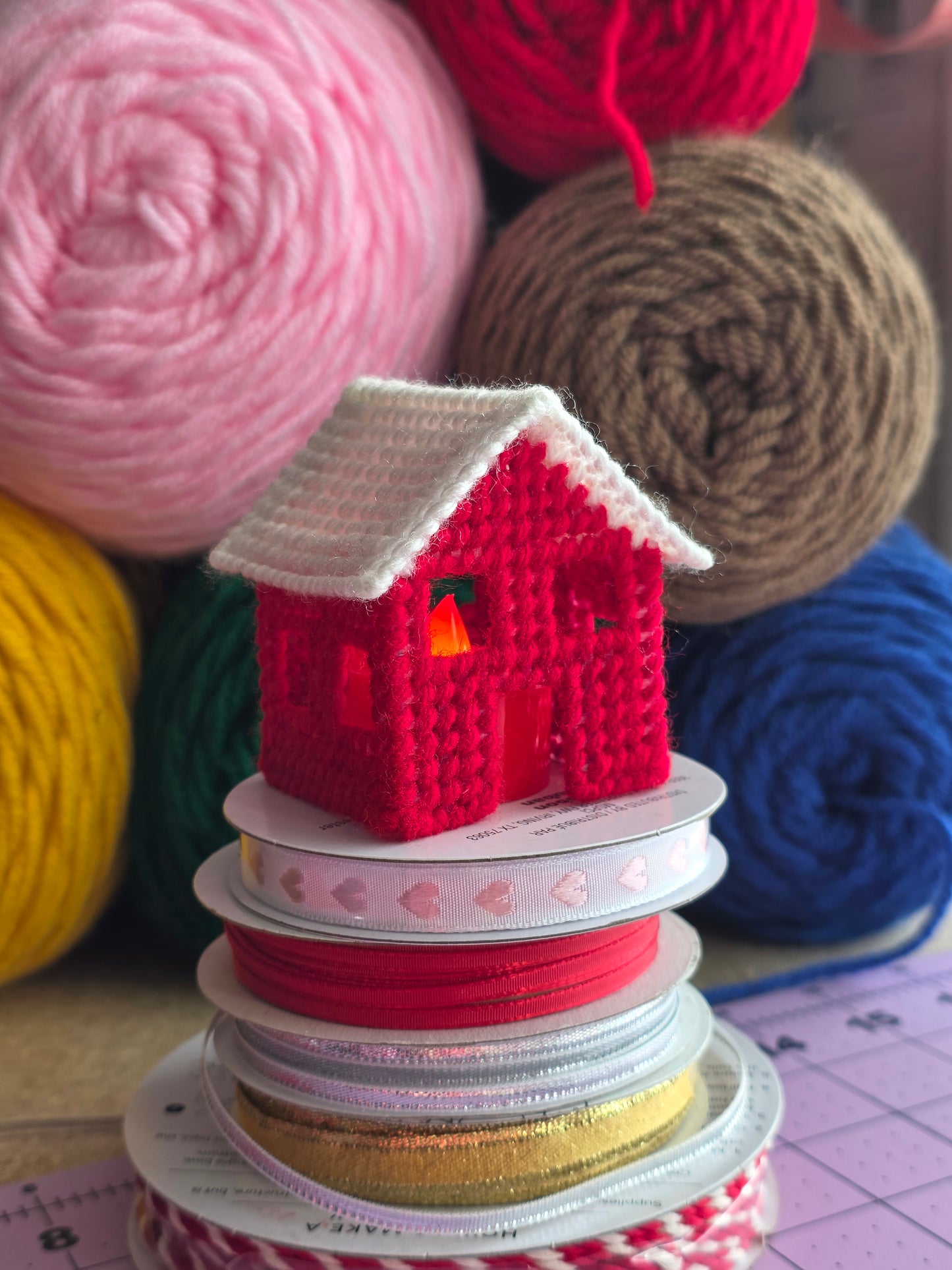 Needlepoint House Ornament