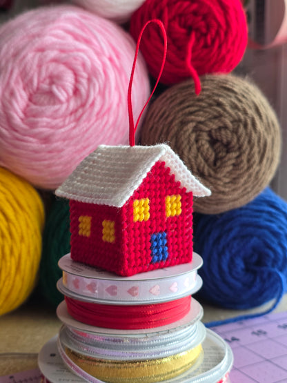 Needlepoint House Ornament