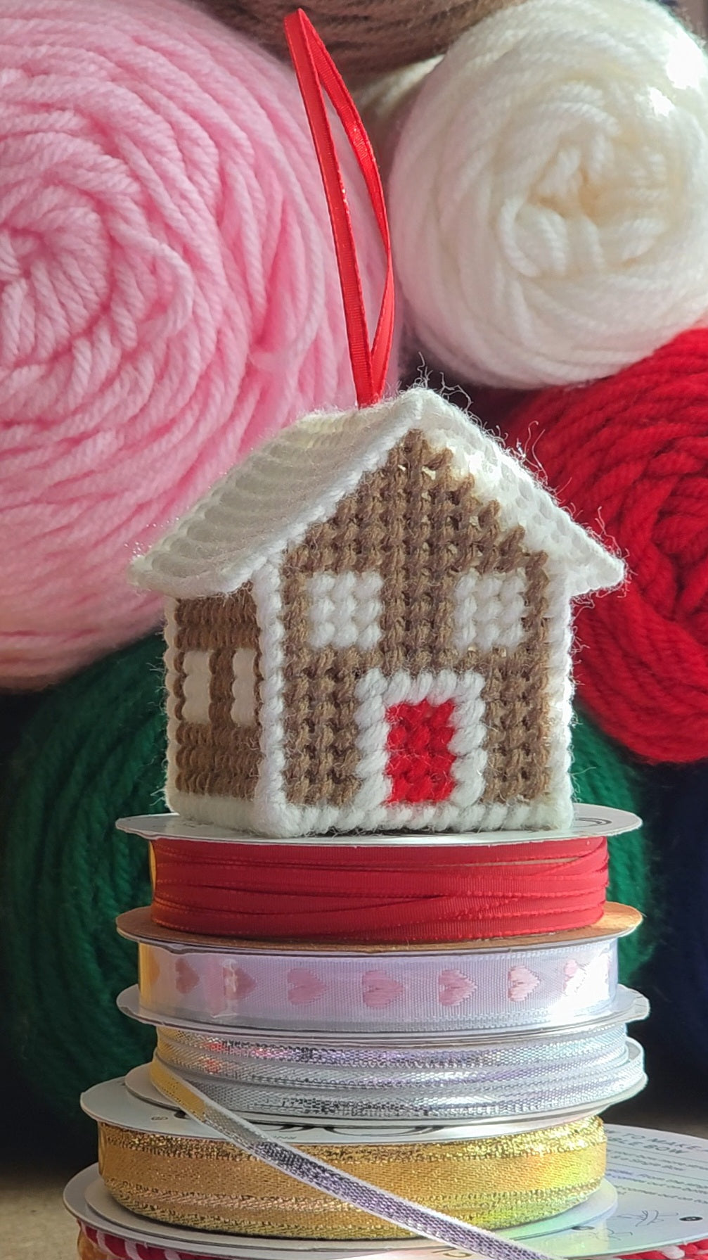 Needlepoint House Ornament