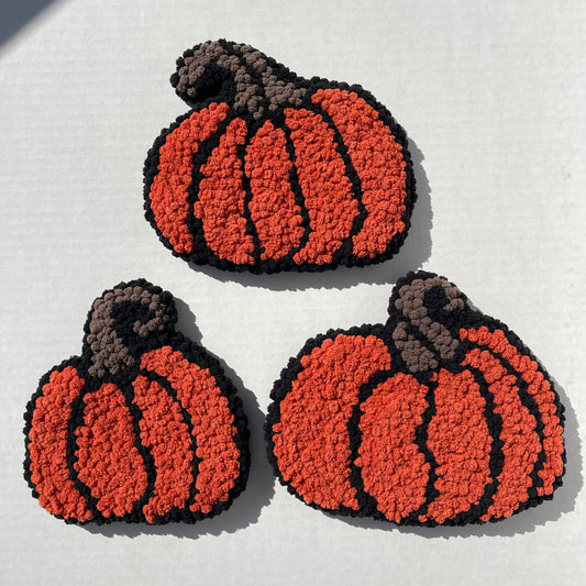 Pumpkin Punch Needle Wall Hanging