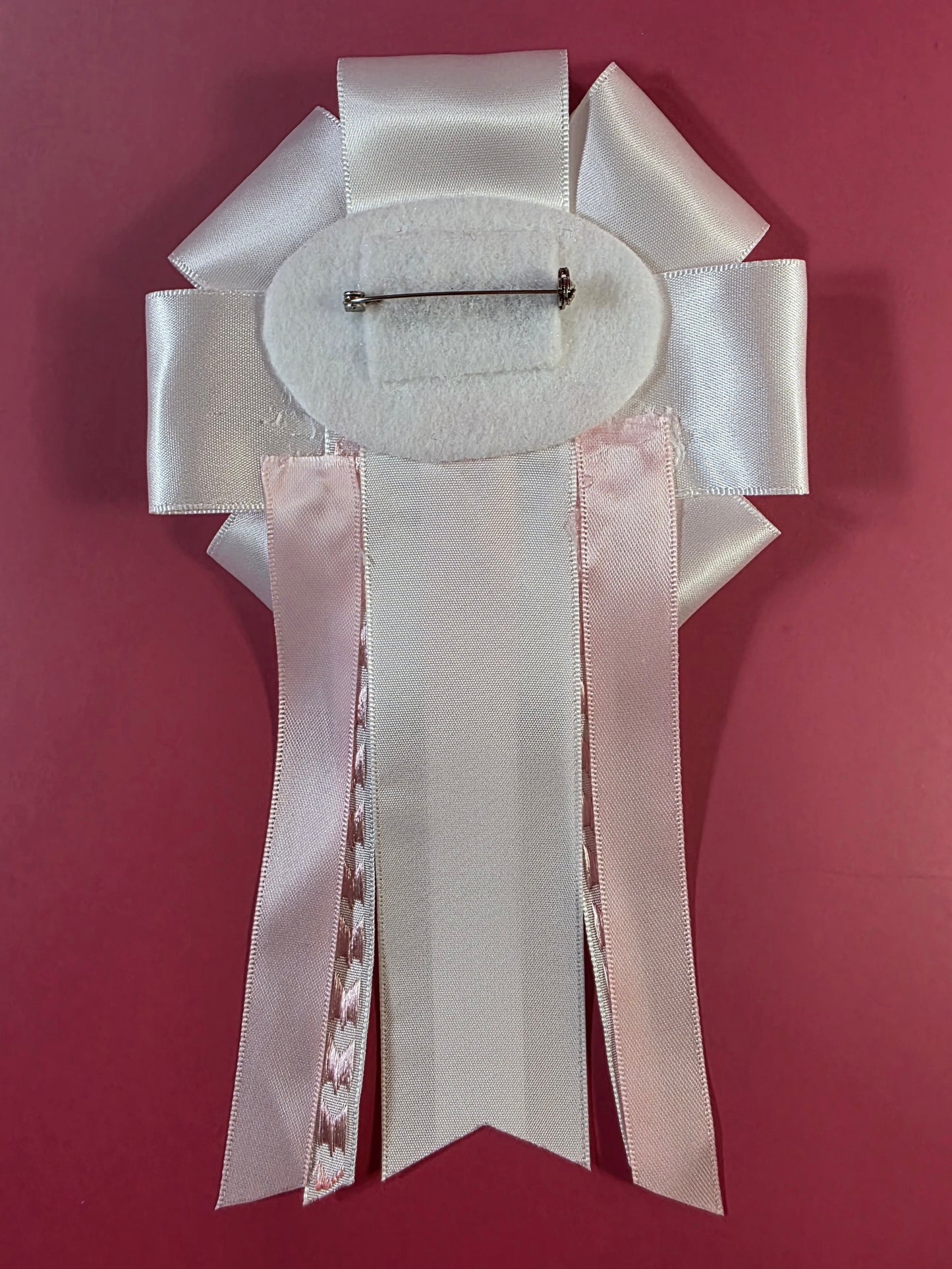 Large Pink Prize Ribbon Rosette