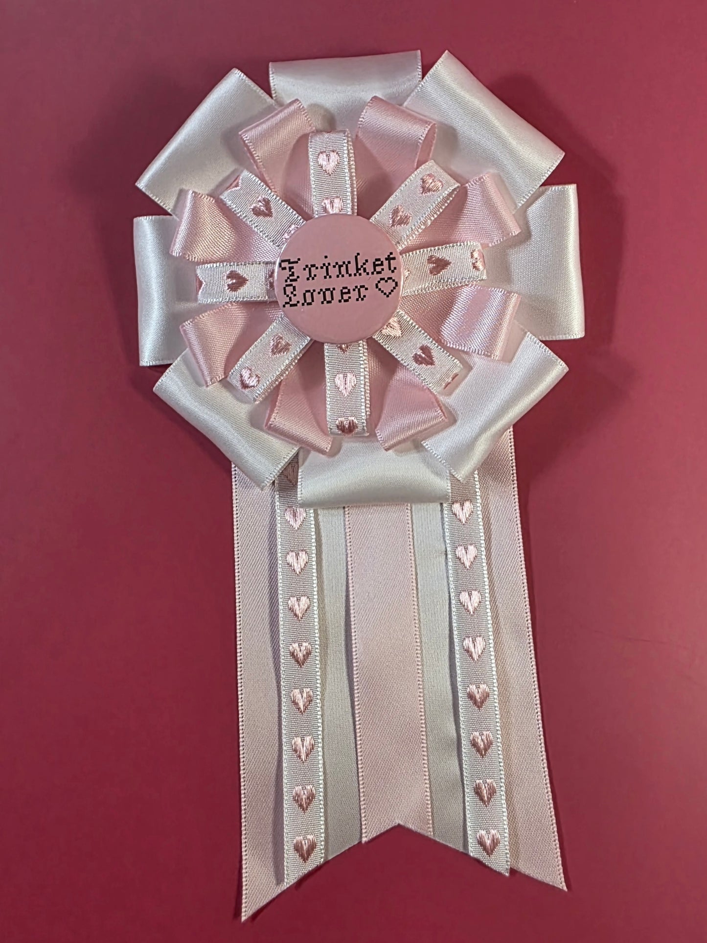 Large Pink Prize Ribbon Rosette