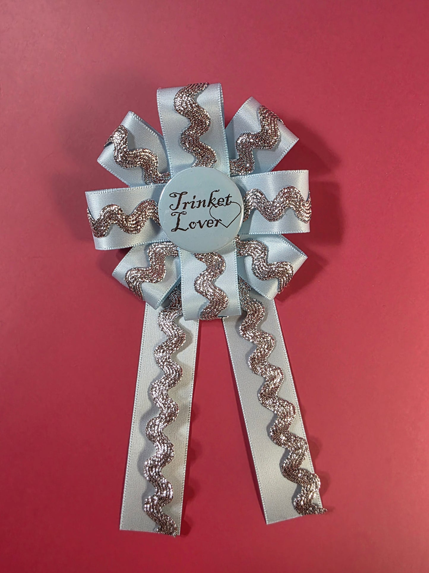 Blue & Silver Prize Ribbon Rosette