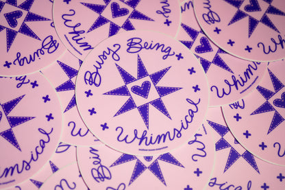 Busy Being Whimsical Sticker
