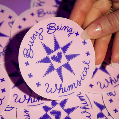 Busy Being Whimsical Sticker