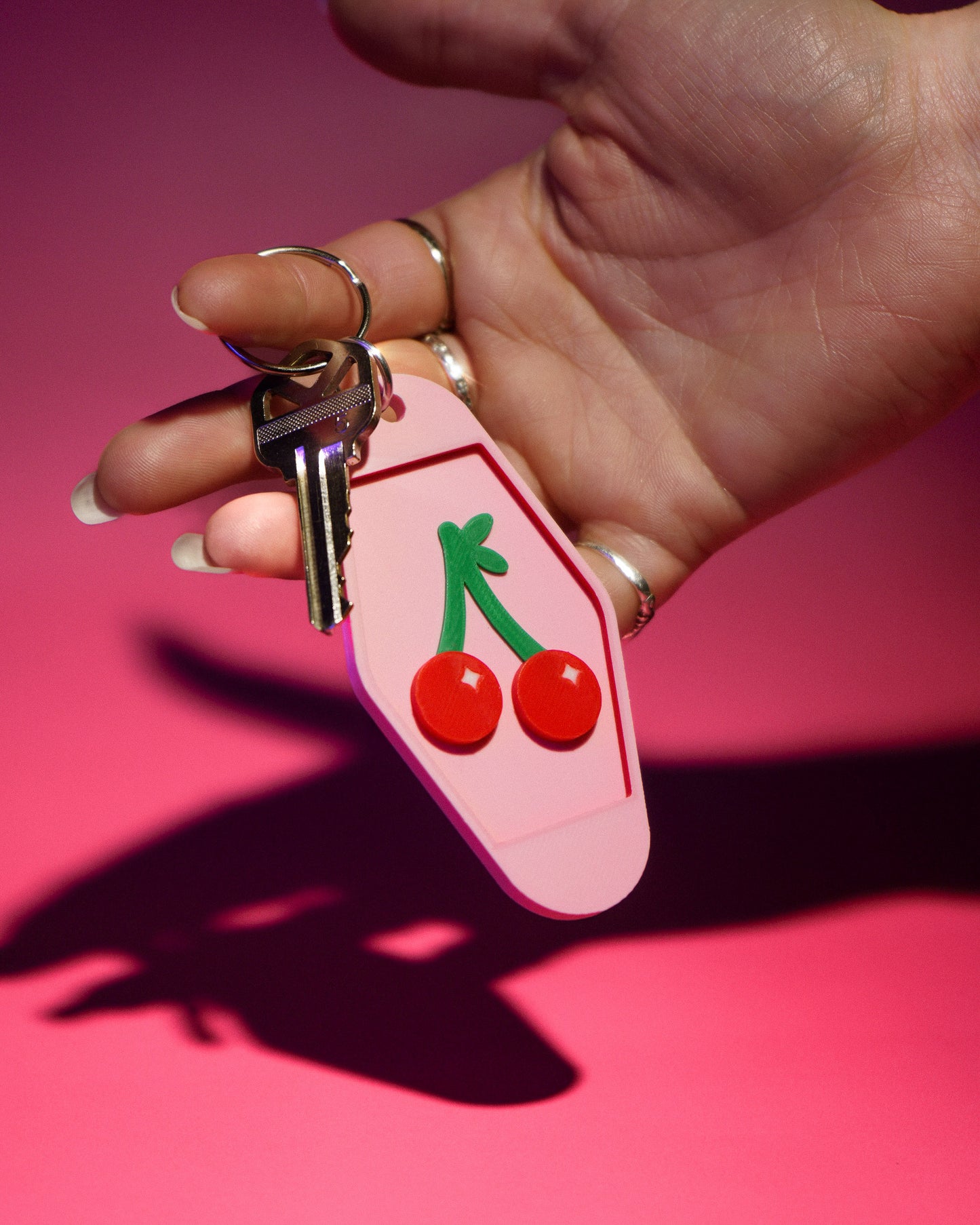 Cherry Motel Keychain