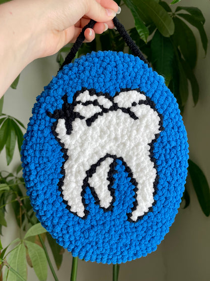 Tooth Punch Needle Wall Hanging