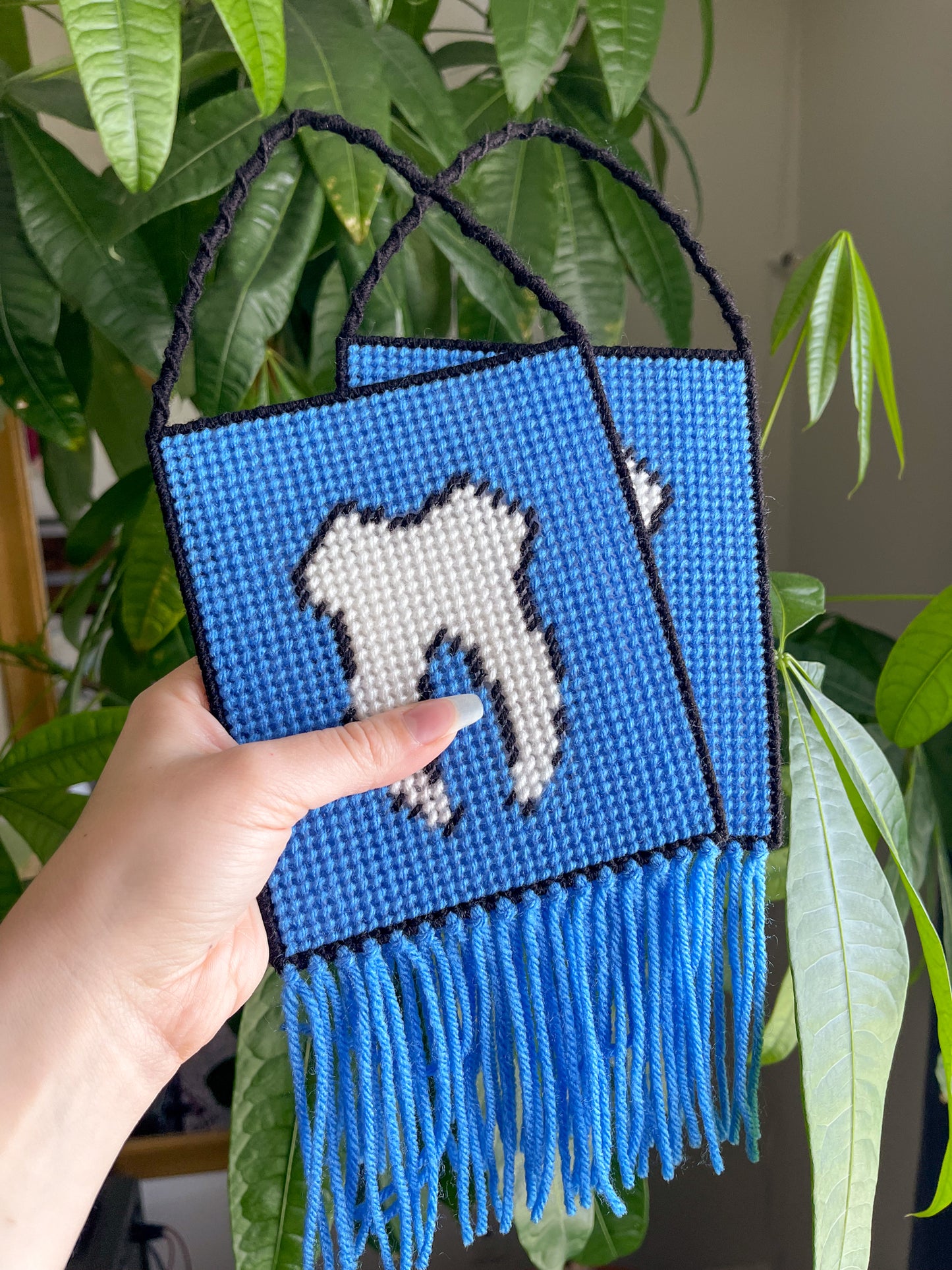 Tooth Needlepoint Wall Hanging