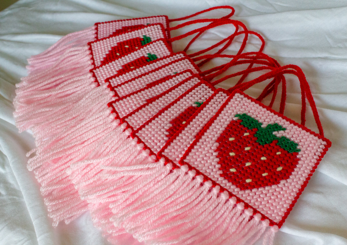 Strawberry Needlepoint Wall Hanging