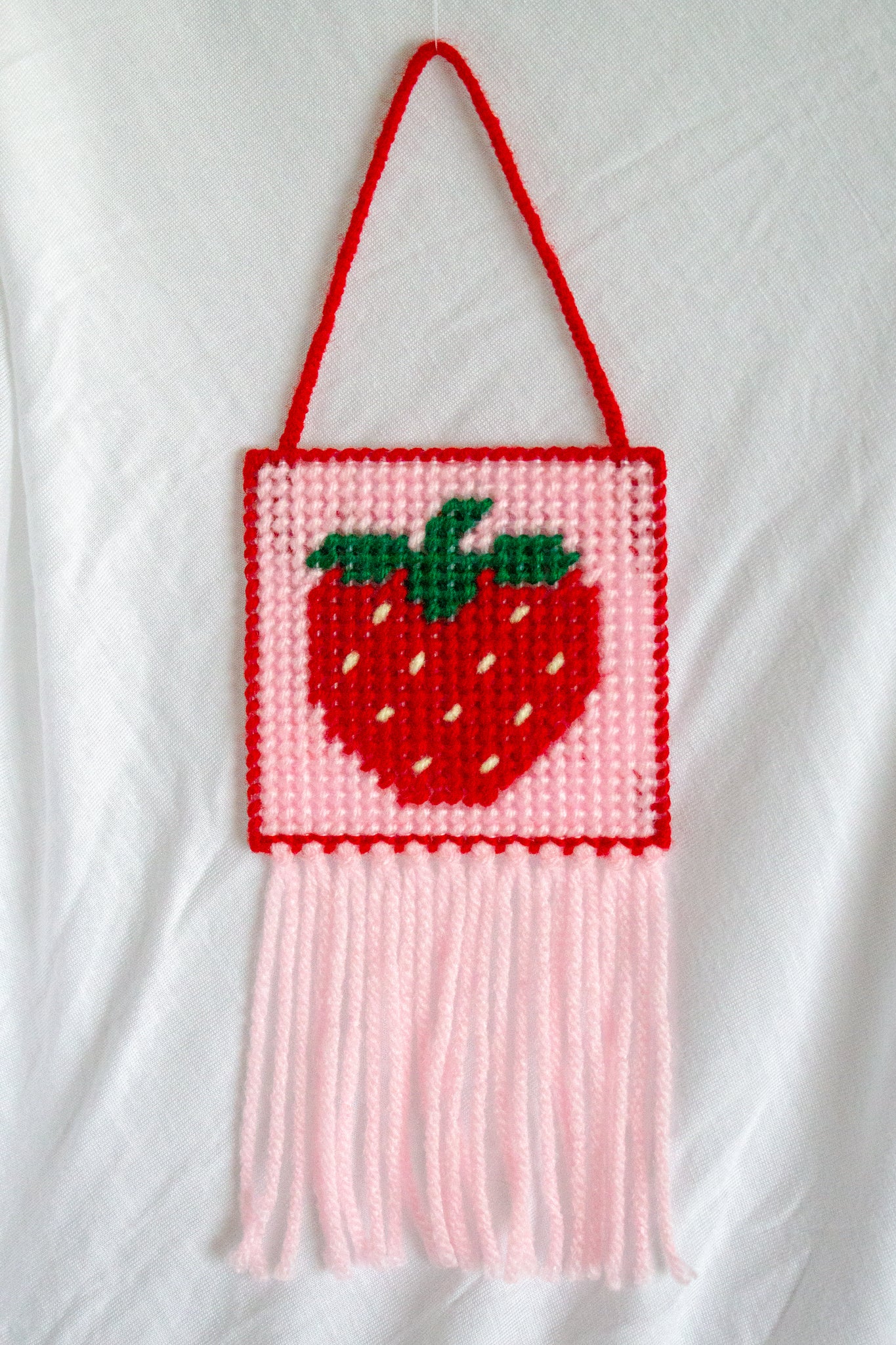 Strawberry Needlepoint Wall Hanging