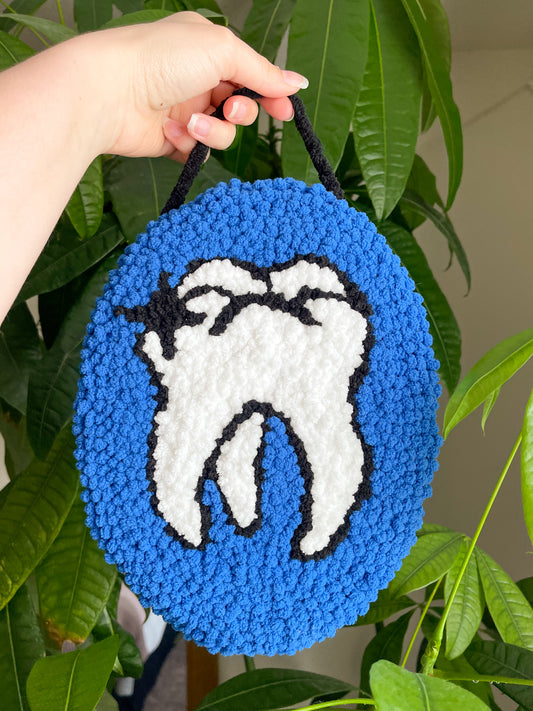 Tooth Punch Needle Wall Hanging