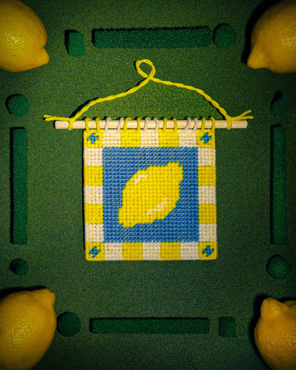 Lemon Needlepoint Wall Hanging