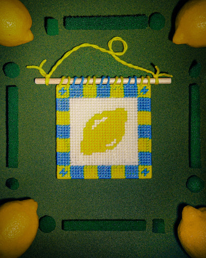 Lemon Needlepoint Wall Hanging