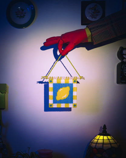 Lemon Needlepoint Wall Hanging