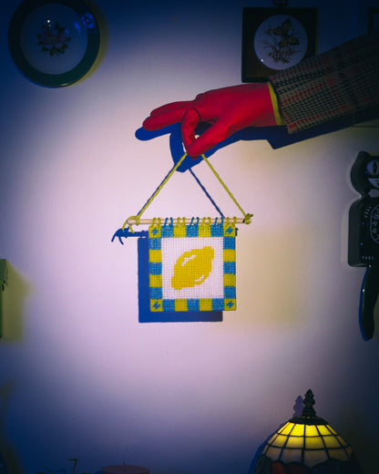 Lemon Needlepoint Wall Hanging