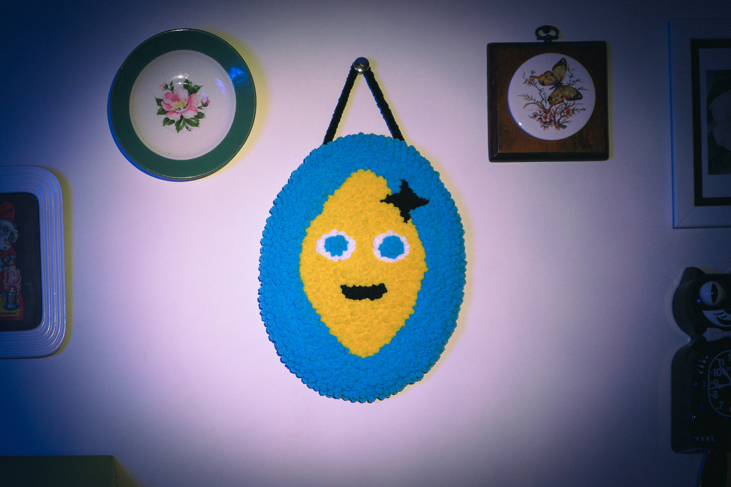 Lemon Punch Needle Wall Hanging