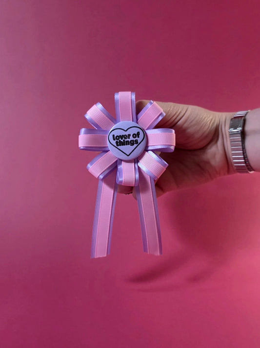 Pink & Purple Prize Ribbon Rosette