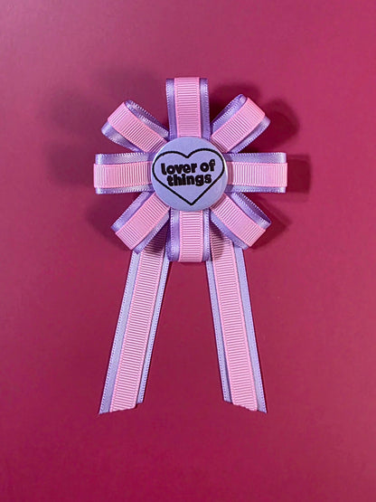Pink & Purple Prize Ribbon Rosette