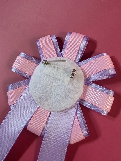 Pink & Purple Prize Ribbon Rosette