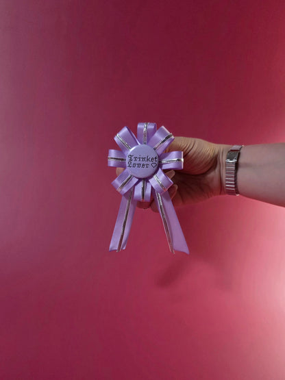 Purple & Silver Prize Ribbon Rosette