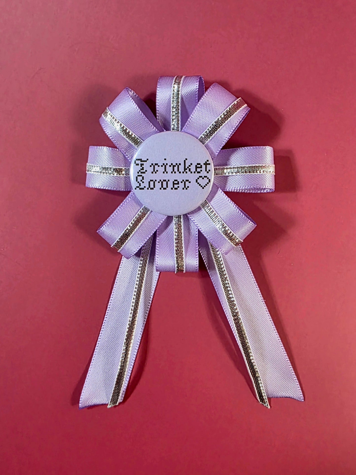 Purple & Silver Prize Ribbon Rosette