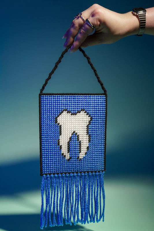 Tooth Needlepoint Wall Hanging