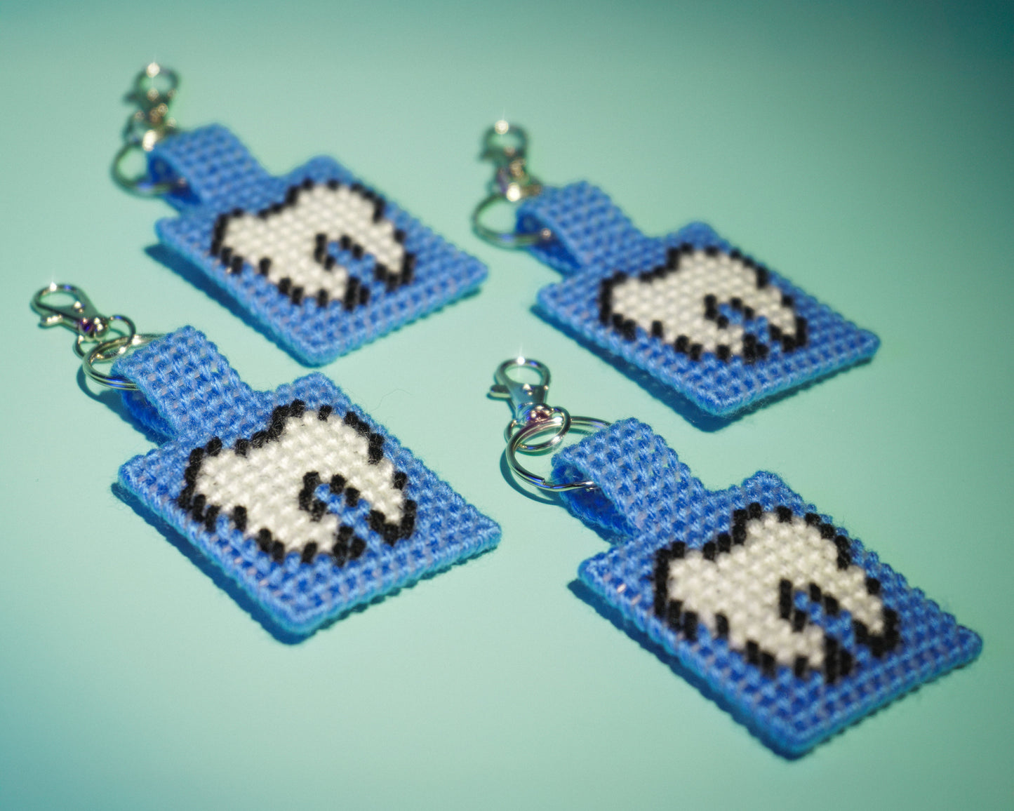 Tooth Needlepoint Bag Charm