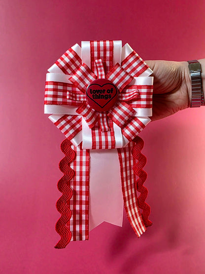 Gingham Prize Ribbon Rosette