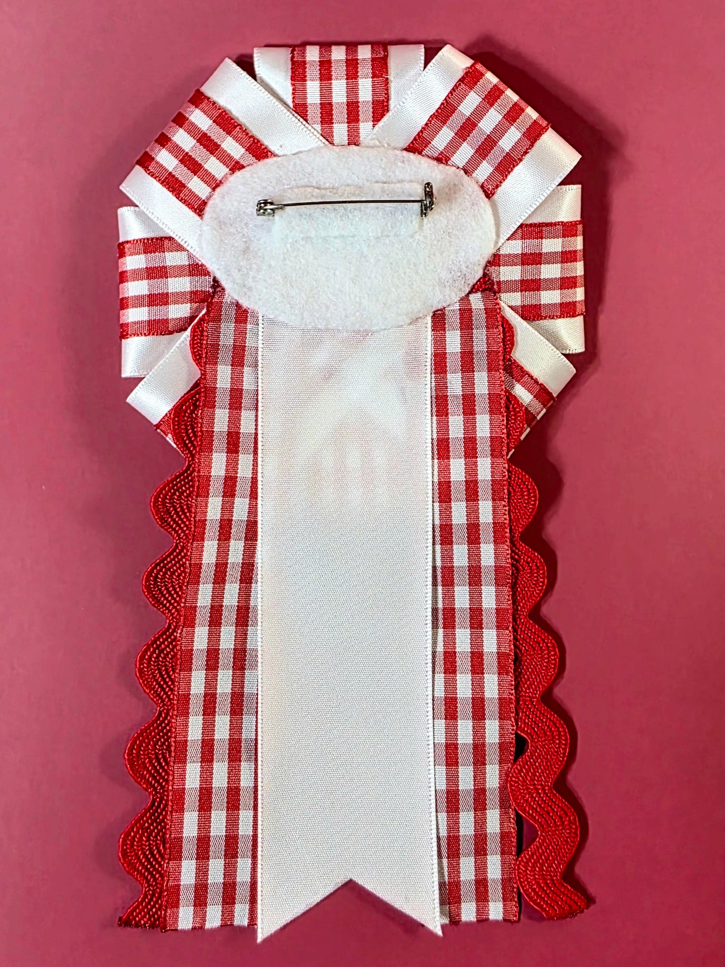 Gingham Prize Ribbon Rosette