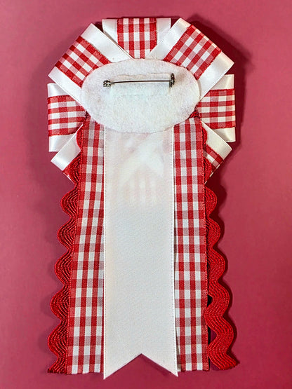 Gingham Prize Ribbon Rosette