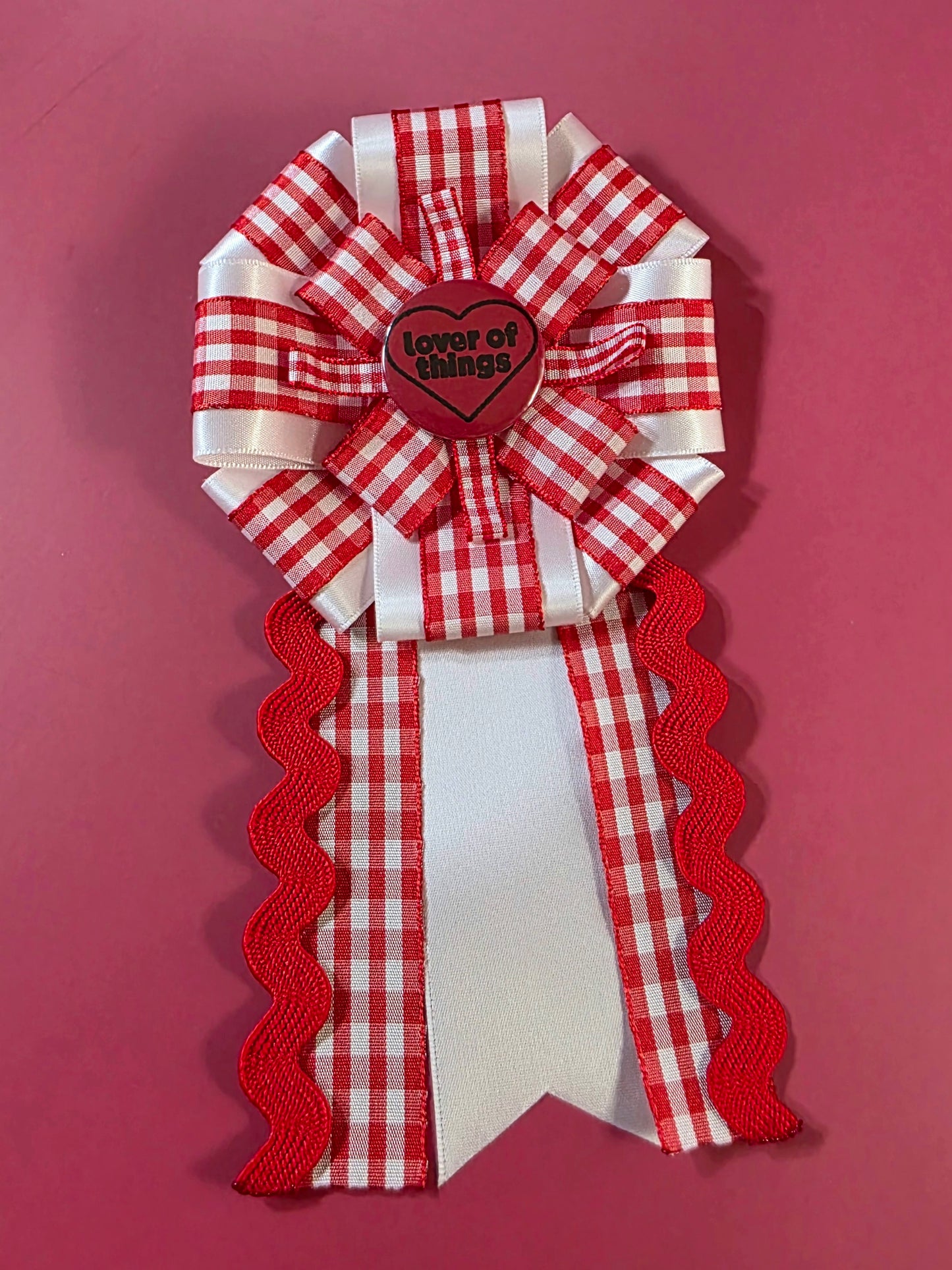 Gingham Prize Ribbon Rosette