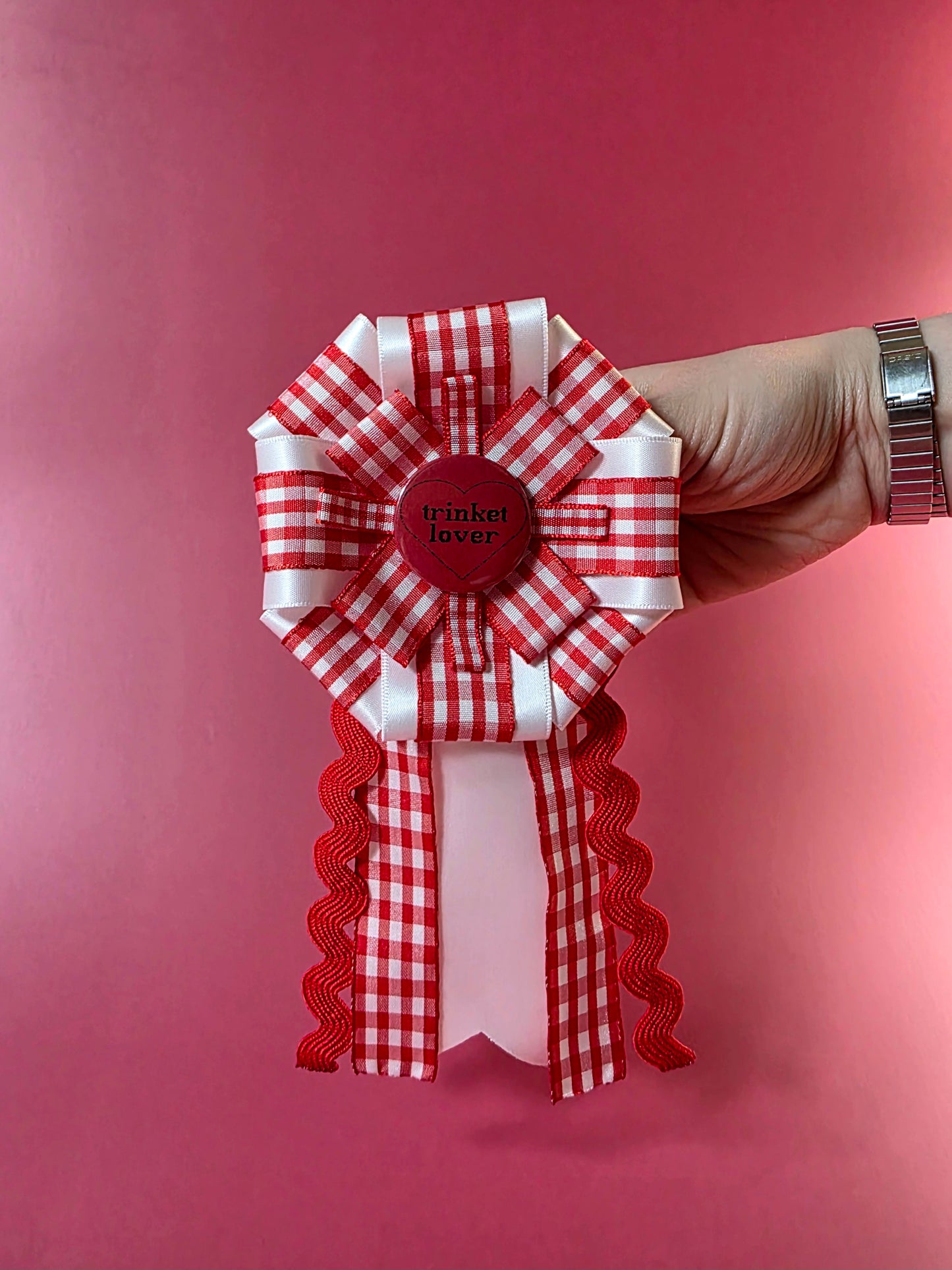 Gingham Prize Ribbon Rosette