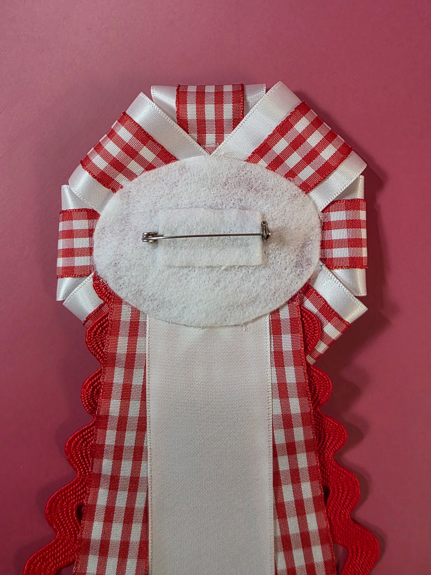 Gingham Prize Ribbon Rosette
