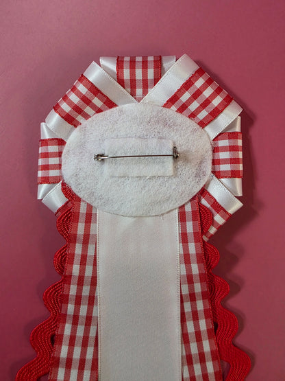 Gingham Prize Ribbon Rosette