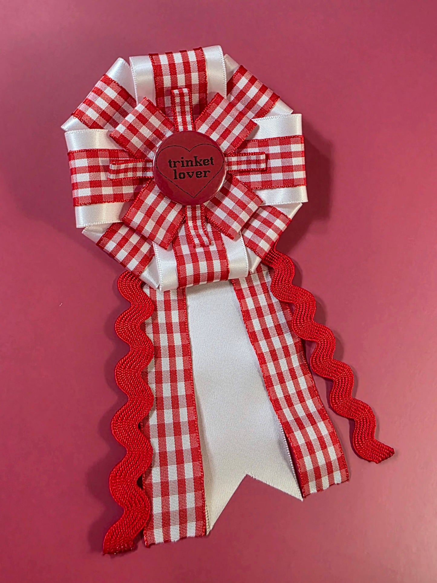 Gingham Prize Ribbon Rosette