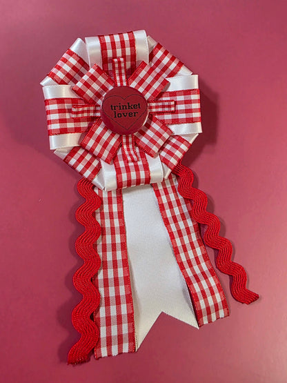 Gingham Prize Ribbon Rosette