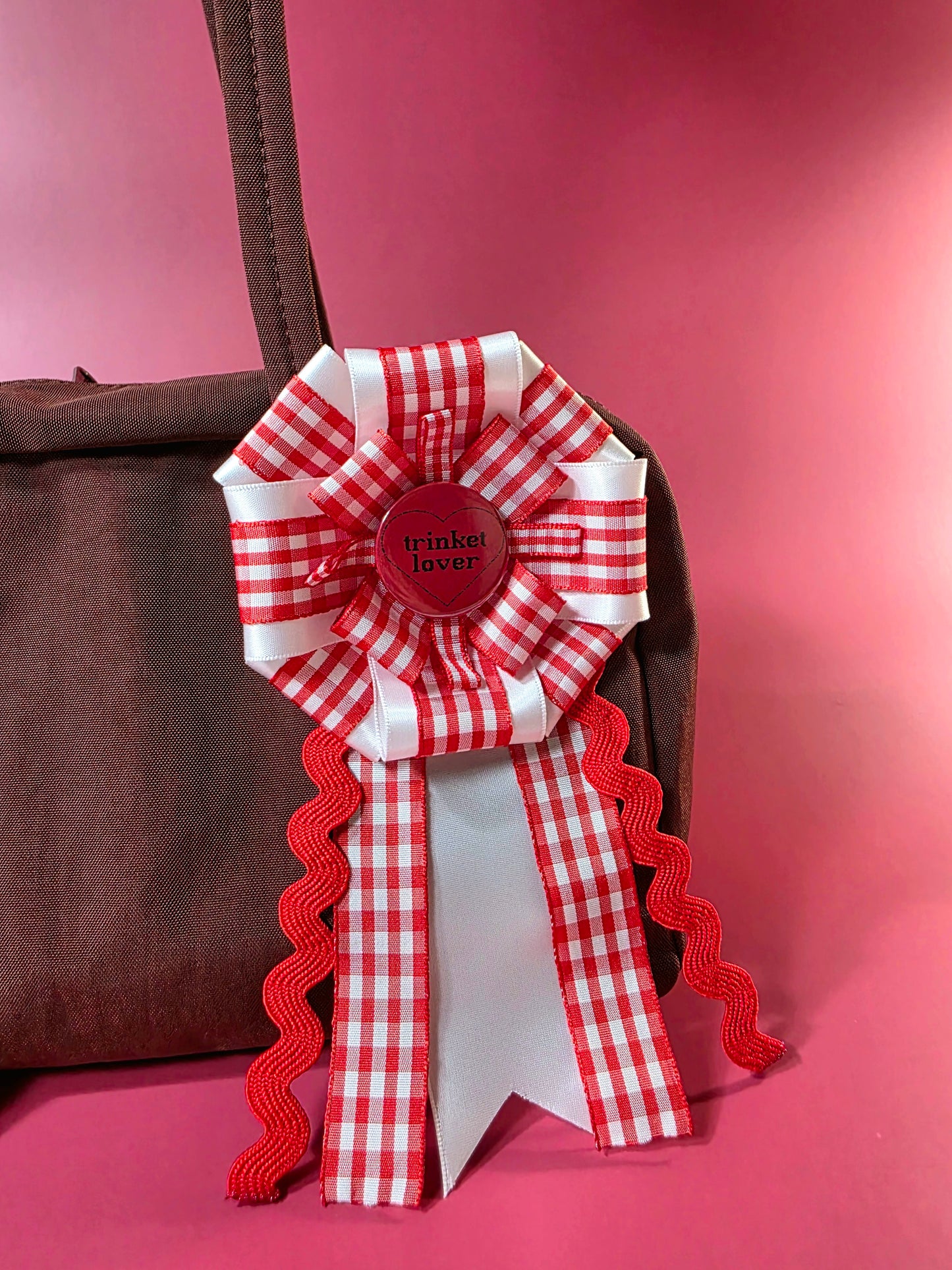 Gingham Prize Ribbon Rosette