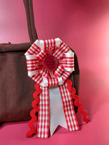Gingham Prize Ribbon Rosette