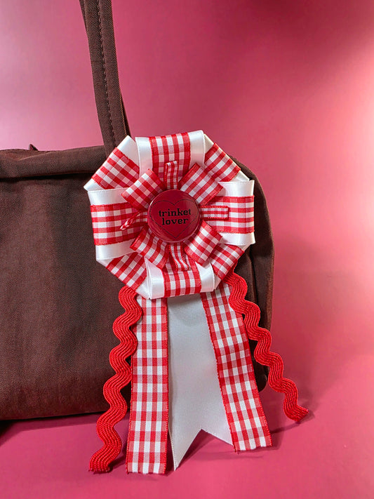 Gingham Prize Ribbon Rosette