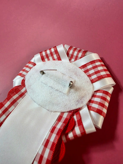 Gingham Prize Ribbon Rosette